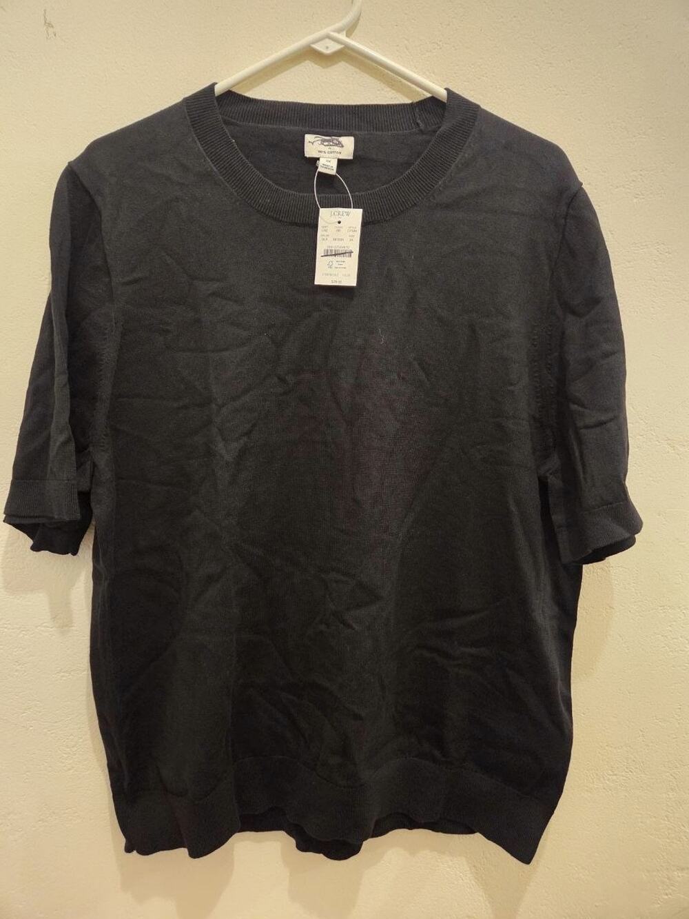 JCrew Charcoal Cotton Sweater Size 2X New With Tags NWT